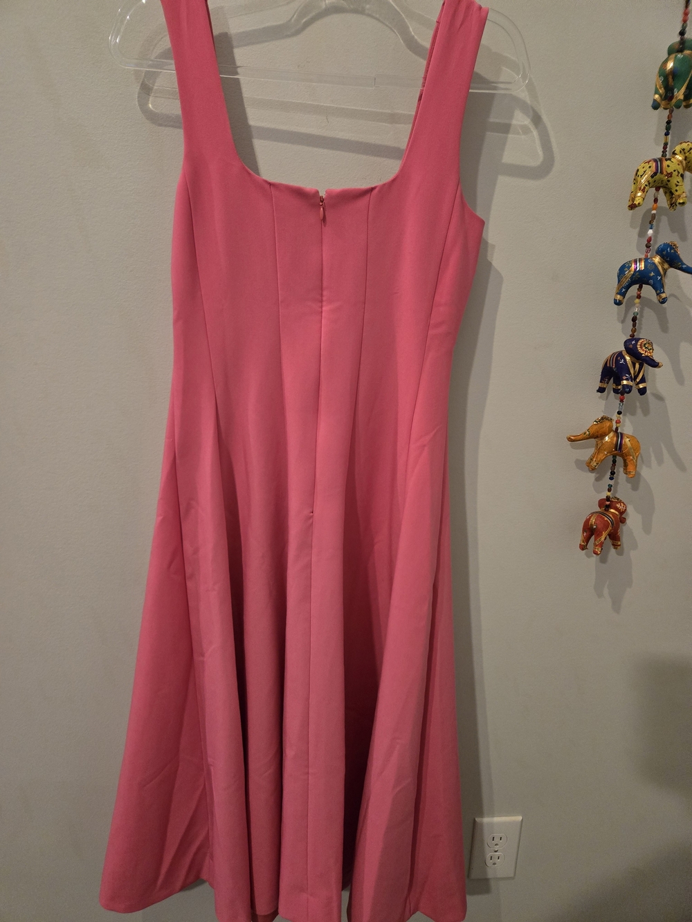 Ann Taylor Pink Sleeveless Midi A-Line Dress